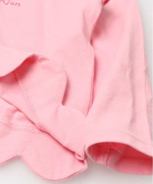 Moujonjon(ムージョンジョン)の「いちごプリント裾スカラップ長袖Tシャツ(Tシャツ/カットソー・キッズ・ホワイト/ピンク・80/90/100/110/120/130)」の5枚目の写真