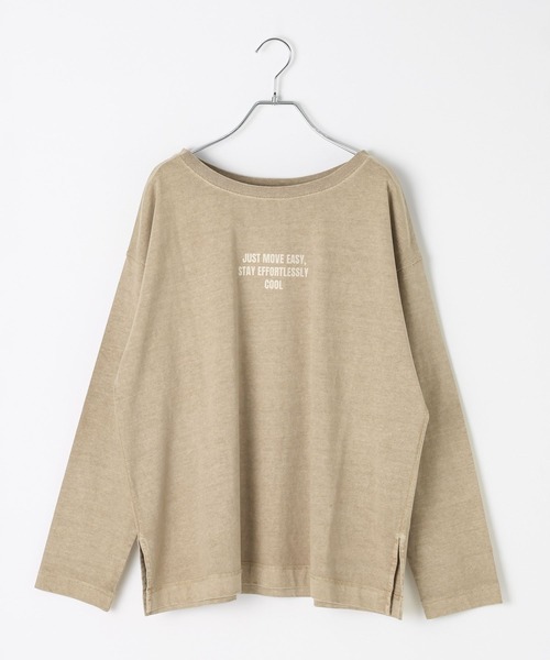 BAYFLOW（ベイフロー）の「[ヴィンテージ感のある風合い]ピグメントロゴロンT（Tシャツ/カットソー・レディース・オフホワイト/レッド/ネイビー/ベージュ/チャコール/ライトブルー・MEDIUM/SMALL）」の13枚目の写真