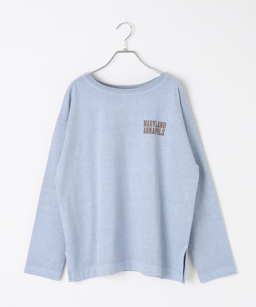 BAYFLOW（ベイフロー）の「[ヴィンテージ感のある風合い]ピグメントロゴロンT（Tシャツ/カットソー・レディース・オフホワイト/レッド/ネイビー/ベージュ/チャコール/ライトブルー・MEDIUM/SMALL）」の15枚目の写真