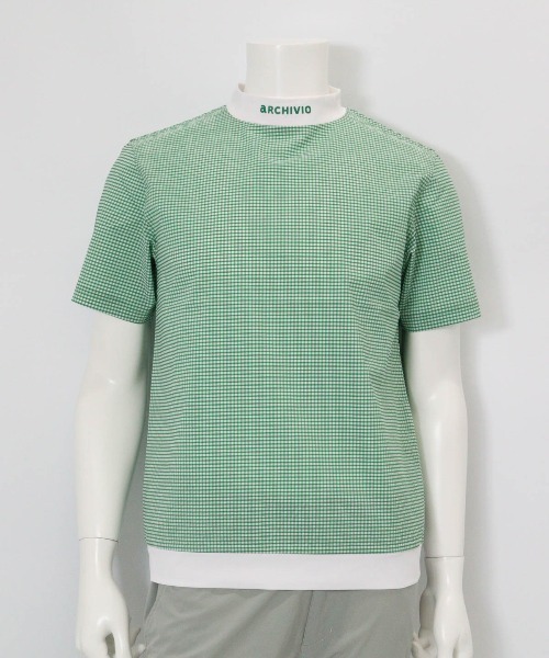 archivio(アルチビオ)の「<MENS>サッカーギンガム冷感プルオーバー(Tシャツ/カットソー・メンズ・ブラック/オレンジ/グリーン・LL/L/M)」の12枚目の写真