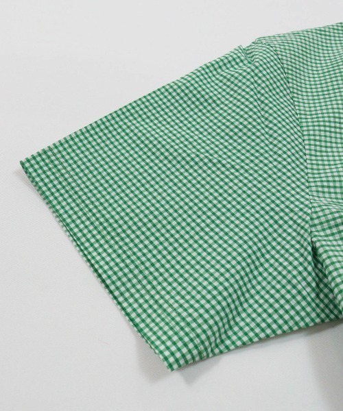 archivio(アルチビオ)の「<MENS>サッカーギンガム冷感プルオーバー(Tシャツ/カットソー・メンズ・ブラック/オレンジ/グリーン・LL/L/M)」の7枚目の写真