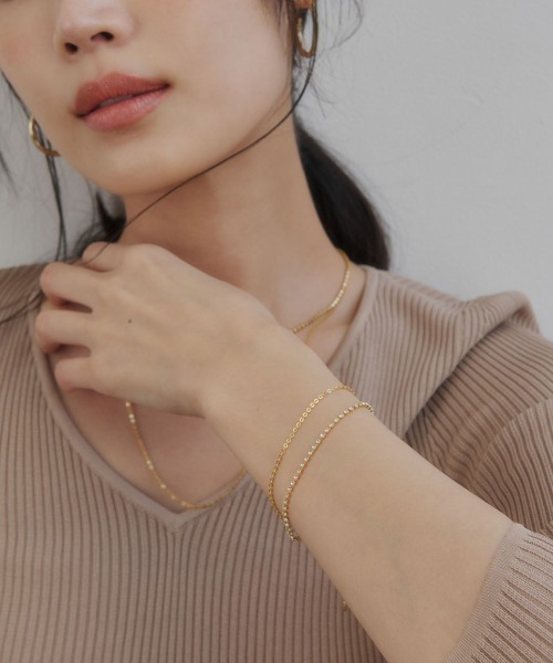 anuans（アニュアンス）の「2way ダイヤレーンネックレス（ネックレス・レディース・ゴールド/シルバー・F）」の4枚目の写真