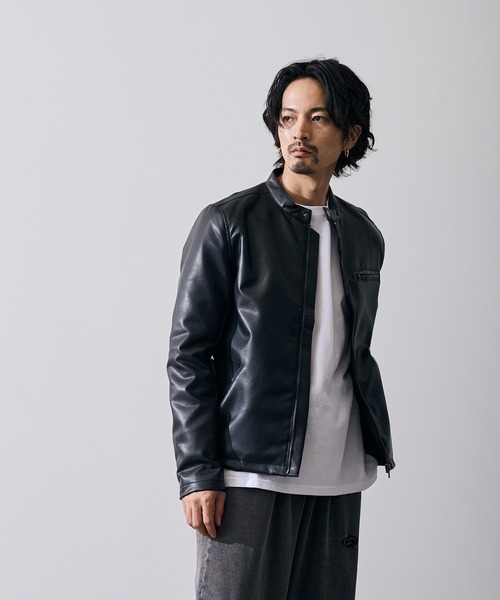improves(インプローブス)の「PU シングル ライダースジャケット(ライダースジャケット・メンズ・ブラック・SMALL/MEDIUM/LARGE/X-LARGE)」の10枚目の写真