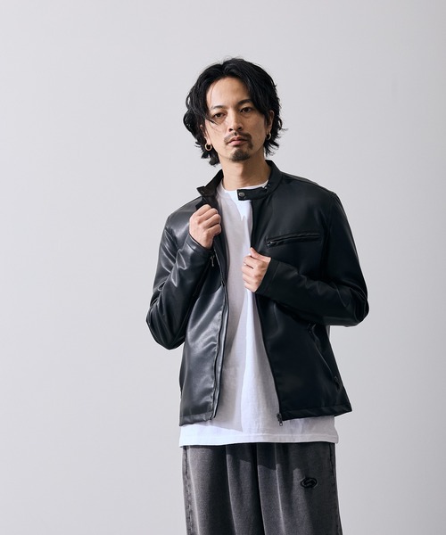 improves(インプローブス)の「PU シングル ライダースジャケット(ライダースジャケット・メンズ・ブラック・SMALL/MEDIUM/LARGE/X-LARGE)」の11枚目の写真