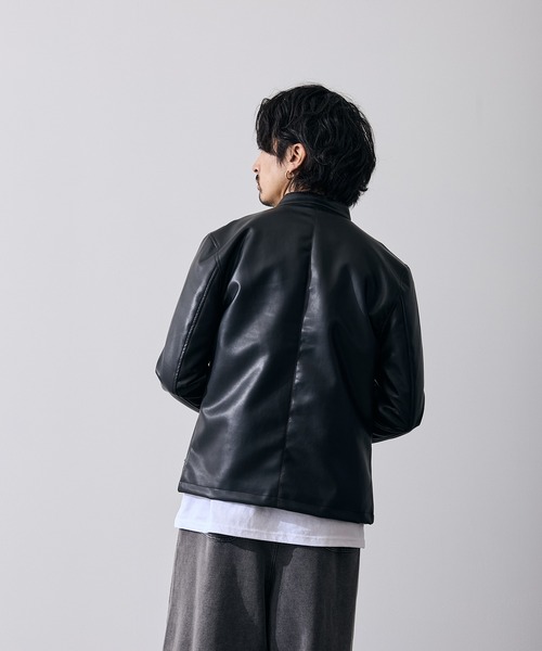 improves(インプローブス)の「PU シングル ライダースジャケット(ライダースジャケット・メンズ・ブラック・SMALL/MEDIUM/LARGE/X-LARGE)」の14枚目の写真