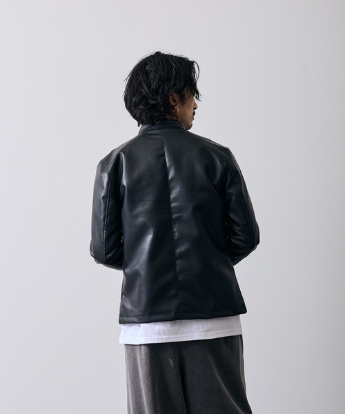 improves(インプローブス)の「PU シングル ライダースジャケット(ライダースジャケット・メンズ・ブラック・SMALL/MEDIUM/LARGE/X-LARGE)」の15枚目の写真