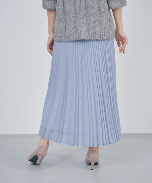 COHINA（コヒナ）の「エアリーミックスプリーツスカート 【低身長・小柄女性】（スカート・レディース・ホワイト/ブルー・REGULAR/SHORT）」の16枚目の写真