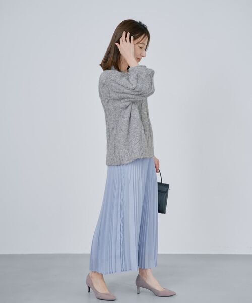 COHINA（コヒナ）の「エアリーミックスプリーツスカート 【低身長・小柄女性】（スカート・レディース・ホワイト/ブルー・REGULAR/SHORT）」の18枚目の写真