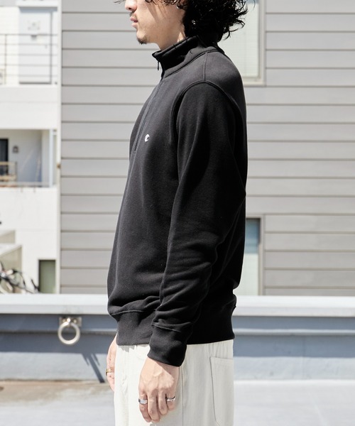 Champion(チャンピオン)の「Champion/チャンピオン HALF ZIP SWEATSHIRT ブランドロゴ USAコットン 裏毛仕様 ハーフジップスウェット トレーナー 2026秋冬 秋服(スウェット・メンズ・スカイブルー/ブラック/グレー/ダークネイビー/ライトグリーン・M/L/XL)」の21枚目の写真