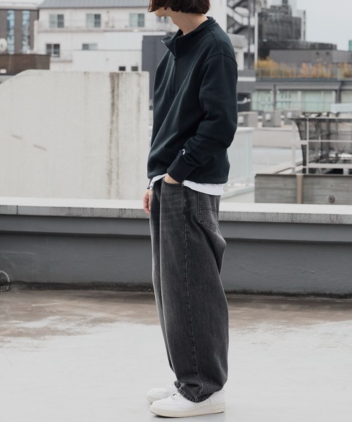 Champion/チャンピオン HALF ZIP SWEATSHIRT ブランドロゴ USAコットン