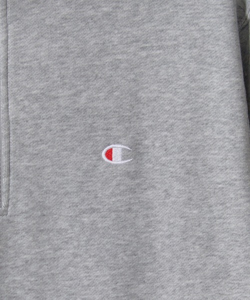 Champion(チャンピオン)の「Champion/チャンピオン HALF ZIP SWEATSHIRT ブランドロゴ USAコットン 裏毛仕様 ハーフジップスウェット トレーナー 2026秋冬 秋服(スウェット・メンズ・スカイブルー/ブラック/グレー/ダークネイビー/ライトグリーン・M/L/XL)」の11枚目の写真