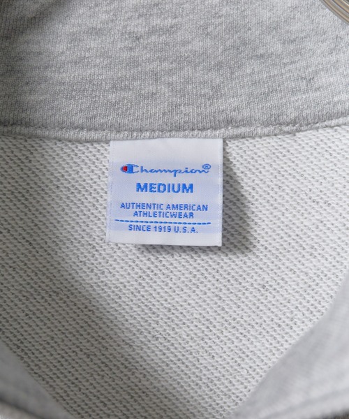 Champion(チャンピオン)の「Champion/チャンピオン HALF ZIP SWEATSHIRT ブランドロゴ USAコットン 裏毛仕様 ハーフジップスウェット トレーナー 2026秋冬 秋服(スウェット・メンズ・スカイブルー/ブラック/グレー/ダークネイビー/ライトグリーン・M/L/XL)」の8枚目の写真
