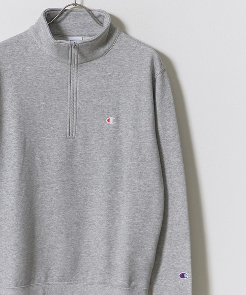 Champion(チャンピオン)の「Champion/チャンピオン HALF ZIP SWEATSHIRT ブランドロゴ USAコットン 裏毛仕様 ハーフジップスウェット トレーナー 2026秋冬 秋服(スウェット・メンズ・スカイブルー/ブラック/グレー/ダークネイビー/ライトグリーン・M/L/XL)」の19枚目の写真