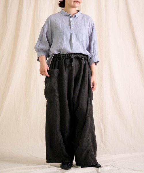 Brocante（ブロカント）の「[Brocante / ブロカント] リネンツイル ポムパンツ（その他パンツ・レディース・モカ/グレー/ブラック/グレイッシュベージュ・2）」の14枚目の写真