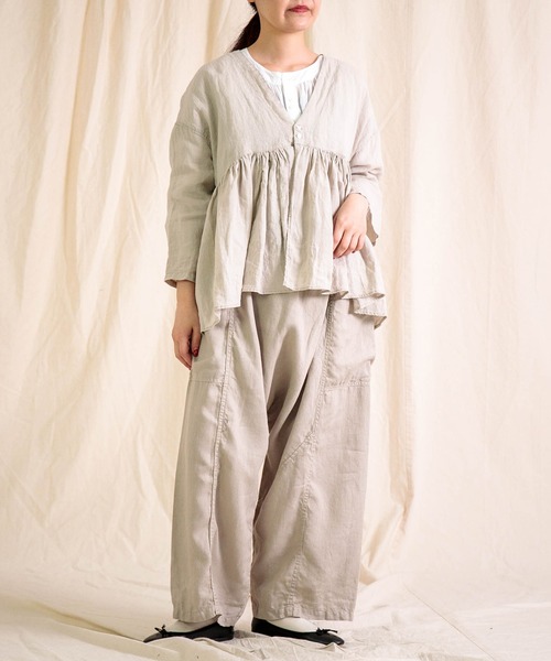 Brocante（ブロカント）の「[Brocante / ブロカント] リネンツイル ポムパンツ（その他パンツ・レディース・モカ/グレー/ブラック/グレイッシュベージュ・2）」の8枚目の写真