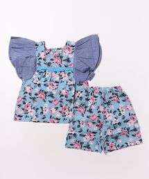 RAGMART（ラグマート）の「袖フリルブラウス+布帛パンツセット（セットアップ）」