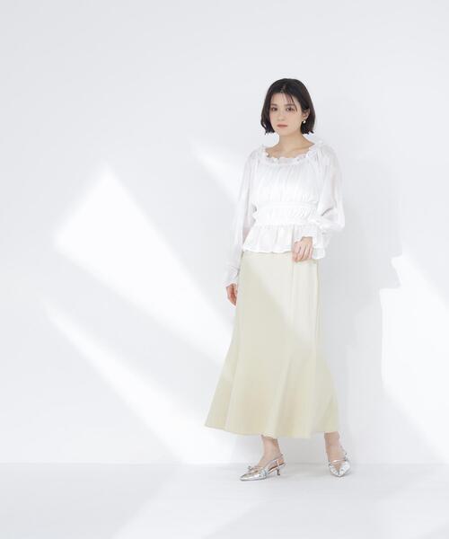 NATURAL BEAUTY BASIC(ナチュラルビューティーベーシック)の「◇フラワージャガードブラウス(シャツ/ブラウス・レディース・ピンク/ライトグリーン/オフホワイト・FREE)」の6枚目の写真