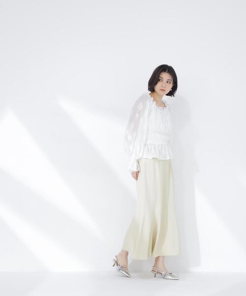 NATURAL BEAUTY BASIC(ナチュラルビューティーベーシック)の「◇フラワージャガードブラウス(シャツ/ブラウス・レディース・ピンク/ライトグリーン/オフホワイト・FREE)」の8枚目の写真