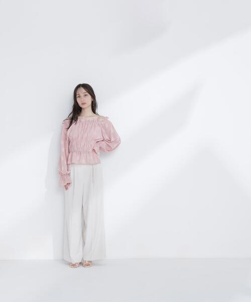 NATURAL BEAUTY BASIC(ナチュラルビューティーベーシック)の「◇フラワージャガードブラウス(シャツ/ブラウス・レディース・ピンク/ライトグリーン/オフホワイト・FREE)」の13枚目の写真