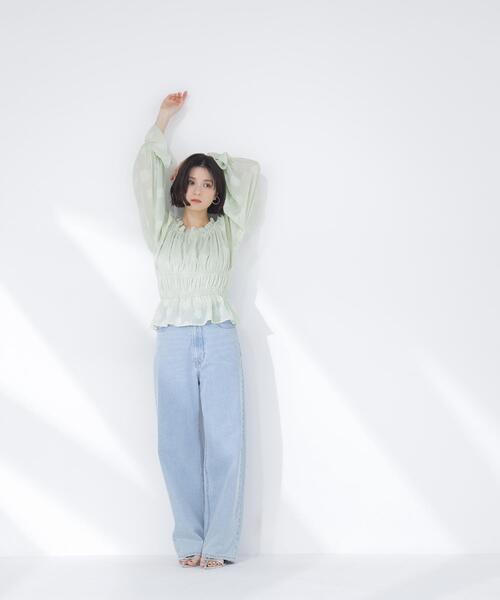 NATURAL BEAUTY BASIC(ナチュラルビューティーベーシック)の「◇フラワージャガードブラウス(シャツ/ブラウス・レディース・ピンク/ライトグリーン/オフホワイト・FREE)」の21枚目の写真