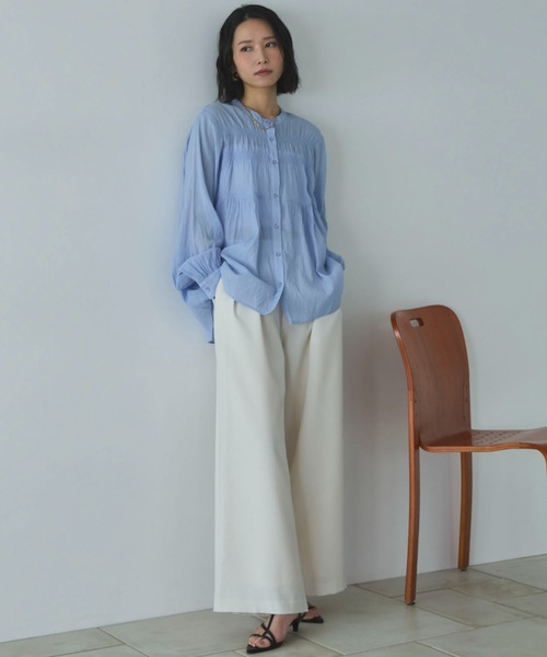 Doux archives(ドゥアルシーヴ)の「多機能ツータックワイドパンツ(その他パンツ・レディース・ブラック/グレー/オフホワイト・MEDIUM/SMALL)」の4枚目の写真