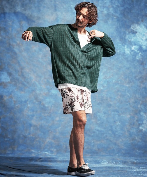 Jih Nunc(ジーヌンク)の「mlt5584-ディープVキーネックカットソー(JIH-R1179)(Tシャツ/カットソー・メンズ・ホワイト/ブラック/ダークグリーン・S/M/L)」の20枚目の写真