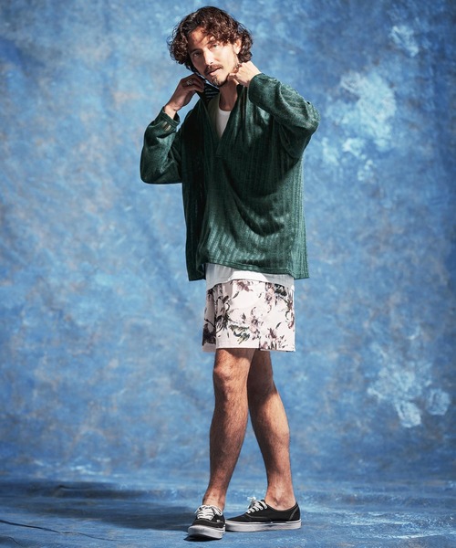 Jih Nunc(ジーヌンク)の「mlt5584-ディープVキーネックカットソー(JIH-R1179)(Tシャツ/カットソー・メンズ・ホワイト/ブラック/ダークグリーン・S/M/L)」の21枚目の写真