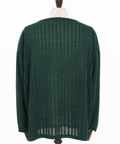 Jih Nunc(ジーヌンク)の「mlt5584-ディープVキーネックカットソー(JIH-R1179)(Tシャツ/カットソー・メンズ・ホワイト/ブラック/ダークグリーン・S/M/L)」の12枚目の写真
