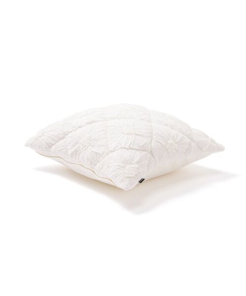 スモッキングフラワー クッションカバー 450×450 ホワイト（A-047