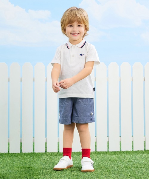 combimini(コンビミニ)の「ダンガリー2WAYショートパンツ(その他パンツ・キッズ・ブルー・80/90/100/110/120)」の5枚目の写真