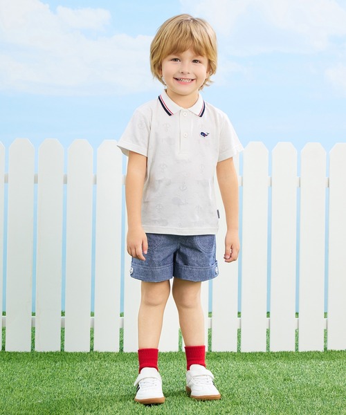 combimini(コンビミニ)の「ダンガリー2WAYショートパンツ(その他パンツ・キッズ・ブルー・80/90/100/110/120)」の6枚目の写真