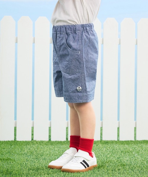 combimini(コンビミニ)の「ダンガリー2WAYショートパンツ(その他パンツ・キッズ・ブルー・80/90/100/110/120)」の8枚目の写真