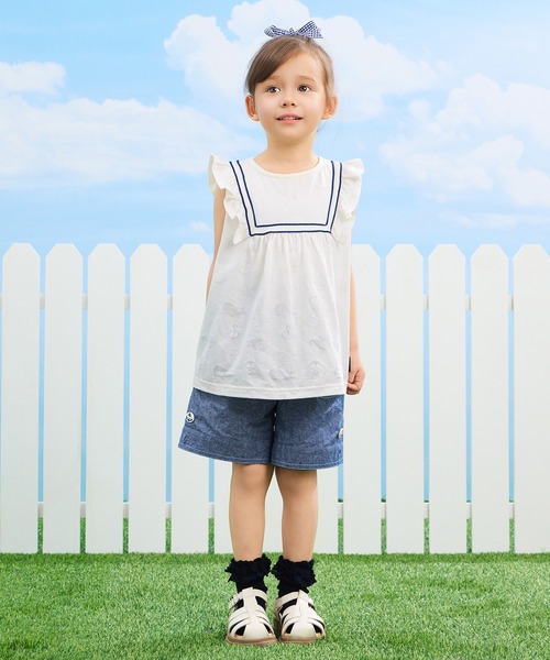combimini(コンビミニ)の「ダンガリー2WAYショートパンツ(その他パンツ・キッズ・ブルー・80/90/100/110/120)」の13枚目の写真