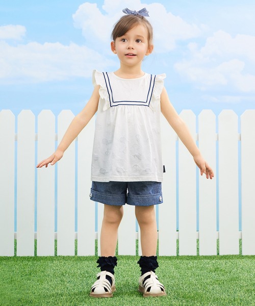 combimini(コンビミニ)の「ダンガリー2WAYショートパンツ(その他パンツ・キッズ・ブルー・80/90/100/110/120)」の14枚目の写真
