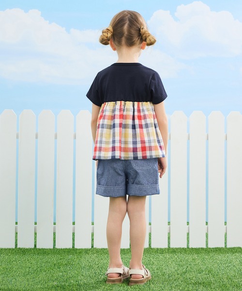 combimini(コンビミニ)の「ダンガリー2WAYショートパンツ(その他パンツ・キッズ・ブルー・80/90/100/110/120)」の17枚目の写真