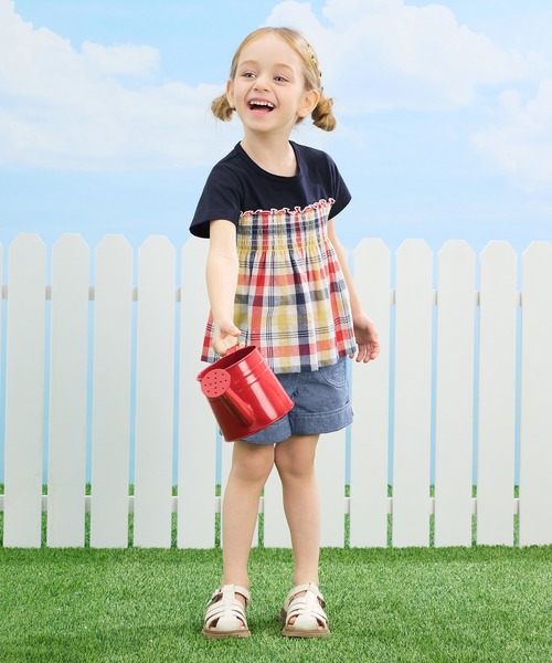 combimini(コンビミニ)の「ダンガリー2WAYショートパンツ(その他パンツ・キッズ・ブルー・80/90/100/110/120)」の19枚目の写真