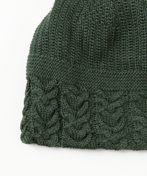 BEAMS（ビームス）の「ユニーク ニット ハット（ニットキャップ/ビーニー・メンズ・ナチュラル/ブラック/グリーン・ONE SIZE）」の5枚目の写真