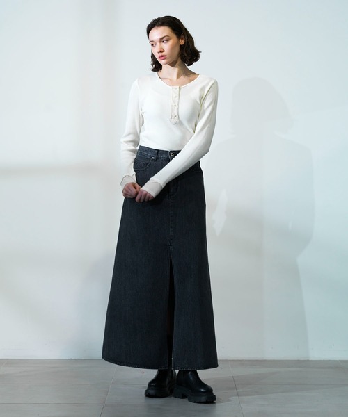 CITY TOKYO（シティトウキョウ）の「【CITY TOKYO/シティートウキョウ】ワッフルデザインカットソー（Tシャツ/カットソー・レディース・グレー/ピンク/ホワイト・FREE）」の5枚目の写真