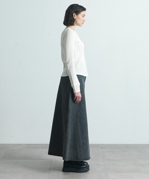 CITY TOKYO（シティトウキョウ）の「【CITY TOKYO/シティートウキョウ】ワッフルデザインカットソー（Tシャツ/カットソー・レディース・グレー/ピンク/ホワイト・FREE）」の9枚目の写真