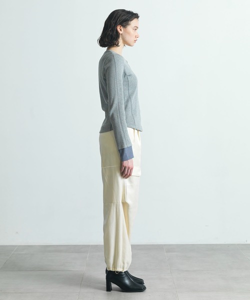 CITY TOKYO（シティトウキョウ）の「【CITY TOKYO/シティートウキョウ】ワッフルデザインカットソー（Tシャツ/カットソー・レディース・グレー/ピンク/ホワイト・FREE）」の14枚目の写真