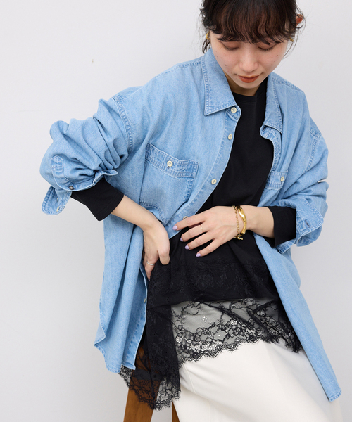 レースコンビカットソー2（Tシャツ/カットソー）｜SLOBE IENA