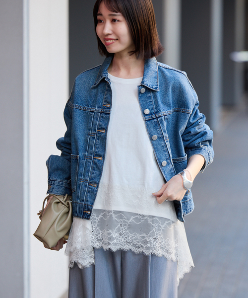 レースコンビカットソー2（Tシャツ/カットソー）｜SLOBE IENA