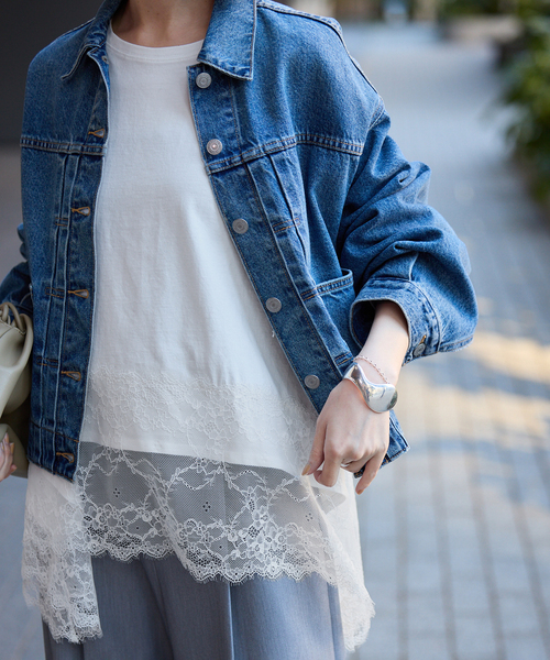 レースコンビカットソー2（Tシャツ/カットソー）｜SLOBE IENA