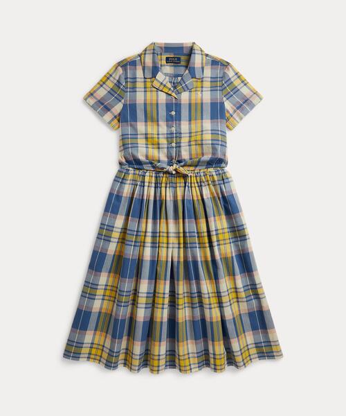 POLO RALPH LAUREN CHILDRENSWEAR（ポロ ラルフ ローレン チルドレンズウェア）の「チェック コットン タイフロント シャツ & スカート（その他トップス・キッズ・ブルー・14/7/10/16）」の6枚目の写真