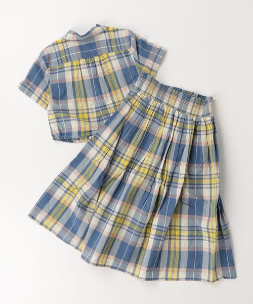 POLO RALPH LAUREN CHILDRENSWEAR（ポロ ラルフ ローレン チルドレンズウェア）の「チェック コットン タイフロント シャツ & スカート（その他トップス・キッズ・ブルー・14/7/10/16）」の7枚目の写真