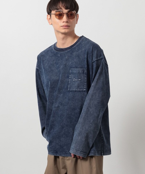 LAKOLE(ラコレ)の「デニムライクロンT / 638226(Tシャツ/カットソー・メンズ・ブルー/ブラック/ホワイト・LARGE/MEDIUM)」の15枚目の写真
