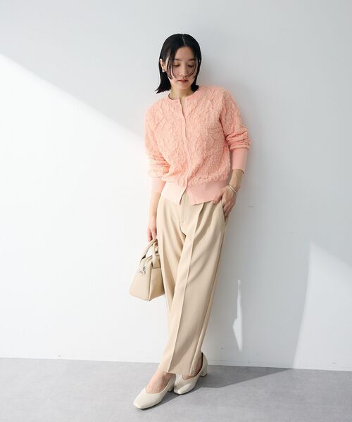 Green Parks(グリーンパークス)の「表面感ニットカーディガン(カーディガン/ボレロ・レディース・ピンク/ブラック/ホワイト系その他2・FREE)」の5枚目の写真