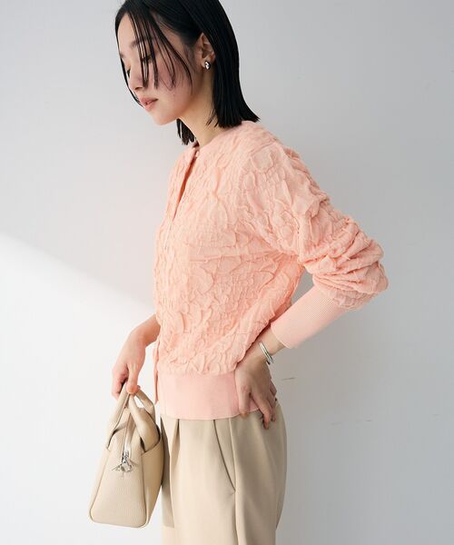 Green Parks(グリーンパークス)の「表面感ニットカーディガン(カーディガン/ボレロ・レディース・ピンク/ブラック/ホワイト系その他2・FREE)」の9枚目の写真