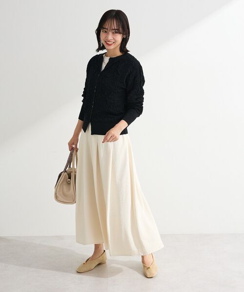 Green Parks(グリーンパークス)の「表面感ニットカーディガン(カーディガン/ボレロ・レディース・ピンク/ブラック/ホワイト系その他2・FREE)」の12枚目の写真