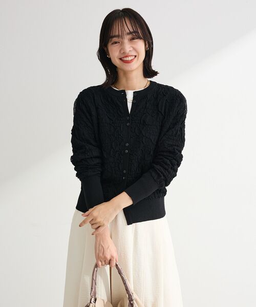 Green Parks(グリーンパークス)の「表面感ニットカーディガン(カーディガン/ボレロ・レディース・ピンク/ブラック/ホワイト系その他2・FREE)」の14枚目の写真